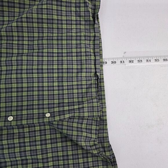 Ralph Lauren Greggor Mens XXL Button-Up Shirt Green Blue Plaid Short Sleeve 6011 - Picture 6 of 8